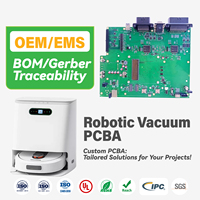Fabricante de PCB para Robots Aspiradores Inteligentes, Ensamblaje de Placas de Circuito de Control Personalizadas OEM para Electrodomésticos de Limpieza del Hogar