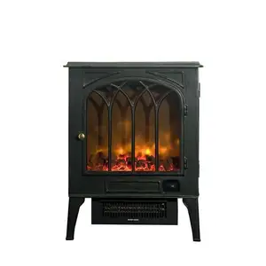 木质壁炉加热器3面电视柜木质燃烧器壁炉风扇便携式加热电壁炉带抽屉柜