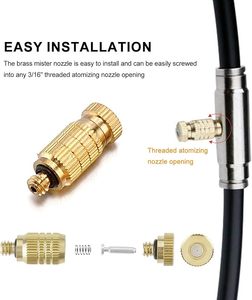 Outdoor Mini High Misting System with 12mm Diameter Anti-Drip Fog <b>Sprayer</b> for Garden Use - Product Image 3