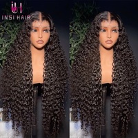 Perruque en cheveux humains vierges brésiliens Jerry Curly en gros, 13x4 13x6, dentelle suisse transparente sans colle, dentelle frontale HD pour femmes noires