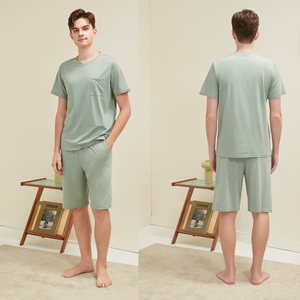 Abbigliamento <span class=keywords><strong>da</strong></span> notte <span class=keywords><strong>da</strong></span> <span class=keywords><strong>uomo</strong></span> estivo Ice Cool pantaloni modali a maniche corte Casual in tinta unita pigiama <span class=keywords><strong>da</strong></span> <span class=keywords><strong>uomo</strong></span> - Product Image 5