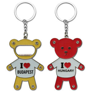 Chaveiro de Urso de Metal Personalizado com Logo, Souvenir de Londres, Budapeste, Hungria - Product Image 1