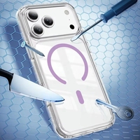 Étui magnétique de luxe pour iPhone 18 Pro Max, coque de téléphone transparente antichoc, TPU transparent, vente en gros d'étuis de téléphone portable