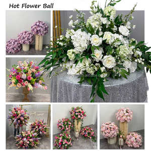 Bola de Flores de Rosa de Seda Artificial Blanca y Rosa Personalizada LEDA, Centros de Mesa Hechos a Mano para Decoración de Bodas y San Valentín - Product Image 5