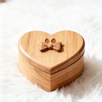 Kotak Peti Jenazah Hewan Peliharaan Lucu dengan Struktur Mortise Tenon, Kemasan Kotak Brokat, Bambu Ramah Lingkungan, Biodegradable, untuk Pemakaman Kremasi