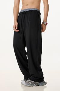 <span class=keywords><strong>Treillis</strong></span> tissé <span class=keywords><strong>de</strong></span> haute qualité Double taille conception YKH 280GSM hommes pantalons longs pantalons <span class=keywords><strong>de</strong></span> sport doux pour hommes - Product Image 5