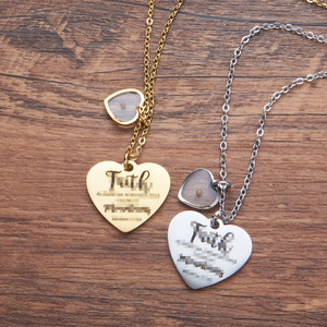 <span class=keywords><strong>Collana</strong></span> <span class=keywords><strong>con</strong></span> Cuore di Semi di Senape in Acciaio Inossidabile Placcato Oro Vero, Gioiello di Incoraggiamento e Fede per Donne, Resistente all'Ossidazione - Product Image 5