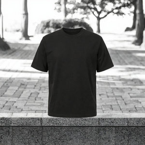 <b>Black</b> Men T <b>Shirt</b> Crew Neck Short Sleeve Cotton <b>Tee</b> Custom Logo Casual Streetwear - Product Image 3