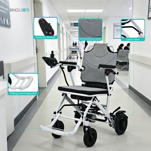 Fauteuil roulant électrique en alliage d'aluminium avec batterie au lithium ternaire, contrôleur intelligent, pliable, équipement médical pour la mobilité des patients - Product Image 1