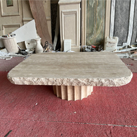 Table basse de salon originale au design créatif, table à thé en marbre au design atmosphérique simple