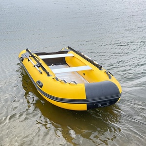 Kayak gonflable individuel en PVC, canoë de pêche, bateau à fond en aluminium, bateaux d'assaut à rames - Product Image 1