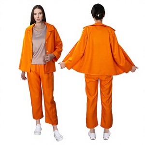 Traje de Prisionero Naranja Unisex Europeo Americano para Parejas, Mono de Poliéster para Fiestas y Actuaciones en Escenario - Product Image 1