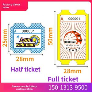 Colorful Multi-colored <b>Arcade</b> Tickets & Vouchers-One Ticket Redemption for Game Zones & Prize Redemption Venues - Product Image 2