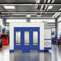 Cabine de peinture automobile portable, chauffage électrique, brûleur diesel, éclairage LED, lampes infrarouges pour la peinture et la cuisson automobile, modèle BEIJING WS