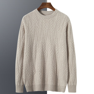 Men's Casual Pullover Custom Cashmere Sweater Winter Autumn Round Neck Wool <strong>Jumper</strong> Bottoming <strong>Shirt</strong> <strong>with</strong> Pattern Decoration - Product Image 2