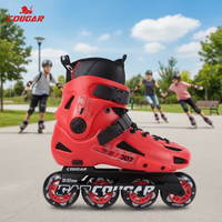 COUGAR Patins à Roulettes Rouges pour Patinage Urbain, Idéal pour Cadeau, Décoration de Piste – Hommes, Femmes, Enfants, Patineurs