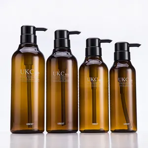 Customized Shampoo Bottle 300/400/500/600ml New PET Round Lotion Pump Shampoo Bottle Shower Gel Bottles Packaging