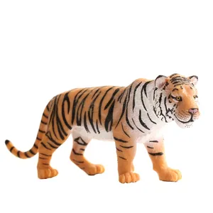 OEM ODM-Juguetes de animales de plástico de PVC, familia de tigres respetuosos con el medio ambiente, realistas, 4 en 1