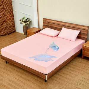 Serviette en fibre de bambou drap de lit imperméable protège-matelas enfants 40 tapis de lit imprimé 360 degrés enveloppement complet couleur unie 10 - Product Image 5