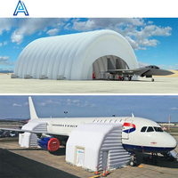 Énorme grande grande tente d'avion gonflable géante pour avion hélicoptère entretien abri hangar Garage maison tente
