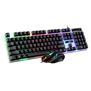 Lx-2020 Gaming Keyboard <b>Mouse</b> Combo 104 Keys RGB Backlit Mechanical Wired <b>Usb</b> With Multimedia Keys English - Product Image 2