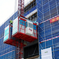 2*2Ton Rak dan Pinion Hoist Penumpang dan Material Bangunan, Lift Bangunan, Produsen Elevator Konstruksi