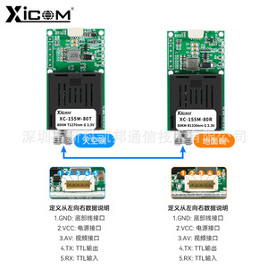 เครื่องรับส่งสัญญาณไฟเบอร์ออปติกซีคอม 155M ระยะ 80 กม. อินเทอร์เฟซ FC โหมดเดี่ยว โมดูลส่งสัญญาณวิดีโอ TTL สำหรับหุ่นยนต์ใต้น้ำ - Product Image 2