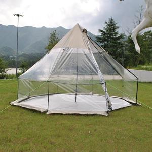 Tente <span class=keywords><strong>yourte</strong></span> pour 8 personnes avec véranda, moustiquaire intégrée, haute imperméabilité, pour camping, avec poêle, en PVC transparent - Product Image 2