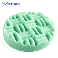 EVERTOOL Tampon de polissage métallique vert pour l'entretien automobile, tampon de polissage en mousse pour verre, tampon de polissage rotatif, tampon de lustrage, éliminateur de rayures pour voiture