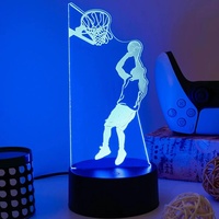 Lampe d'illusion optique 3D en forme de basket-ball