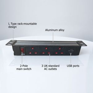Multiprise PD20W à charge rapide avec ports <span class=keywords><strong>USB</strong></span>-C, norme britannique, pour la maison et le bureau - Product Image 2