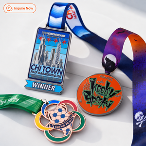 Personalized Custom Medal Wholesale Zinc Alloy Award Medals Custom Logo Sports Medals With Ribbon for Events and Awards - Product Image 2