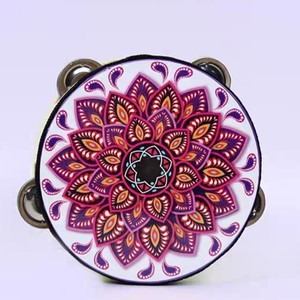 CHina 8 pouces Orff tambourin Xinjiang Uygur conception modèle danse <span class=keywords><strong>test</strong></span> tabla accessoires volant danse <span class=keywords><strong>musique</strong></span> main tambour cloche - Product Image 5