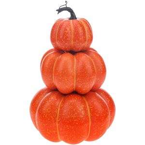 Juego de Decoración Interior de Calabazas Apilables Multicolores de Plástico para Halloween y Acción de Gracias de <span class=keywords><strong>Mubai</strong></span> - Torre de Calabazas de 3 Niveles - Product Image 6