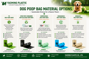 Sacs à déjections canines compostables à 100 % en amidon de maïs, personnalisables avec logo d'usine, anti-fuite, rouleaux jetables pour déchets d'animaux - Product Image 5