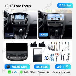 Meihua 12.3 pollici GPS e Android basato su auto sistema di navigazione lettore CD Radio connessione USB per <span class=keywords><strong>Ford</strong></span> <span class=keywords><strong>Focus</strong></span> 2012-2018 - Product Image 4