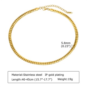 Collar de Cadena con Colgante de Acero Inoxidable para Mujer, Chapado en Oro de 18k, Estilo Moderno, XRJewelry, para Aniversario, Venta al Por Mayor - Product Image 5
