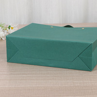 Bolsa de Compra Reutilizable de Papel Kraft Verde de Lujo al por Mayor con Asa de Cinta, Reciclable, Promoción de Supermercado, Impresión Offset