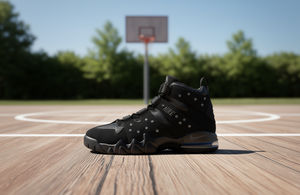Nike Air Max 2 CB '94 Triple Black Chaussures de basket-ball pour hommes en cuir véritable avec semelle extérieure en caoutchouc et semelle intermédiaire en EVA Automne - Product Image 2