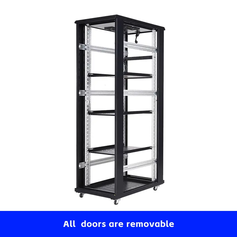 Datakast 12/16/20/24/28/32/38/42u 600*1000Mm Staande Server Rack 19Inch Netwerkkast Met Glazen Deur