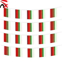 Guirlande de drapeaux nationaux bulgares en polyester, résistante aux intempéries, pour bars, écoles et fêtes – Vente en gros