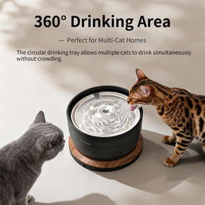 Fontana d'Acqua per Animali Domestici USB con Batteria, Wireless per 45 Giorni, 3L Automatica, Silenziosa 25dB, per Gatti Multipli - Product Image 4