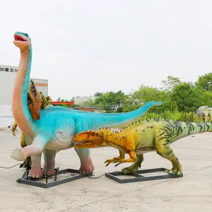 Animatronic Fighting Dinosaur Group Jurassic Robot Dino Attractions for Outdoor Dinosaur Park