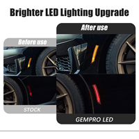 Feux de position latéraux LED X Style à lentille rouge-orangée pour Ford Mustang S650 Gen7 2024, clignotants avant ambre et arrière rouges