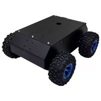 Voiture 4x4 C400 sur plateforme de développement ROS avec roues en caoutchouc de 130 mm, châssis en acier robuste pour terrains accidentés