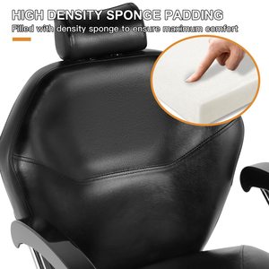 Sillón <span class=keywords><strong>de</strong></span> Peluquería Hidráulico con Elevación e Inclinación, Silla <span class=keywords><strong>de</strong></span> Estilismo Giratoria <span class=keywords><strong>de</strong></span> 360 Grados, Muebles <span class=keywords><strong>de</strong></span> Salón <span class=keywords><strong>de</strong></span> Estilo Moderno - Product Image 4