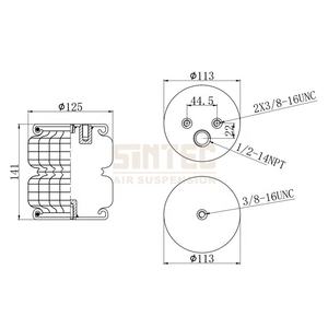 2S2300 sac de levage pneumatique <span class=keywords><strong>universel</strong></span> en caoutchouc à Double enchevêtrement, <span class=keywords><strong>Kit</strong></span> de Suspension antichoc à ressort pour voitures - Product Image 6