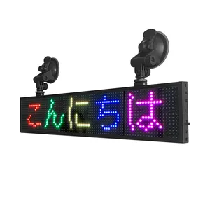 Tablero Digital LED con pantalla móvil para coche y autobús, tablero de publicidad con WiFi, 12V, con desplazamiento de negocios