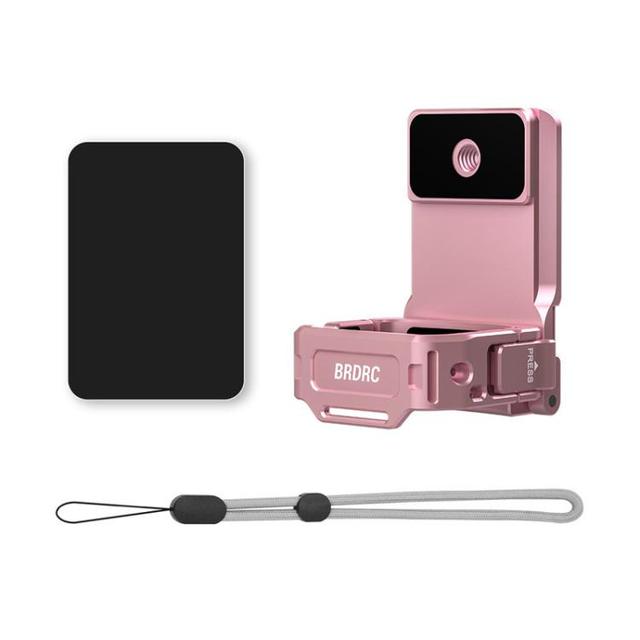 Aluminum Alloy Magnetic Mount for Osmo Pocket 3 BRDRC Expandable Back Clip Adapter (Pink)