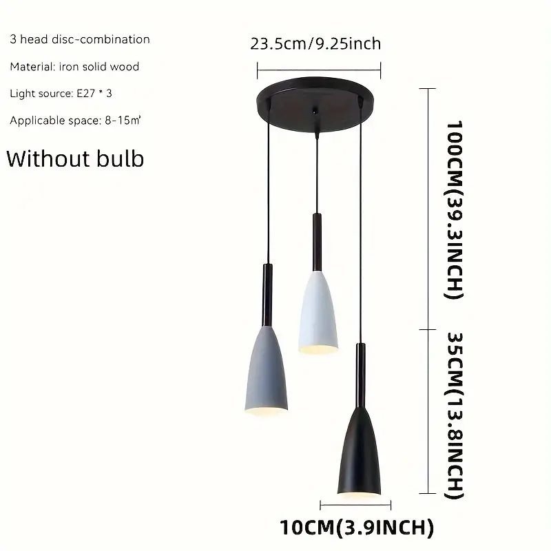 Soffitto rotondo a 3 teste bianco, nero, grigio